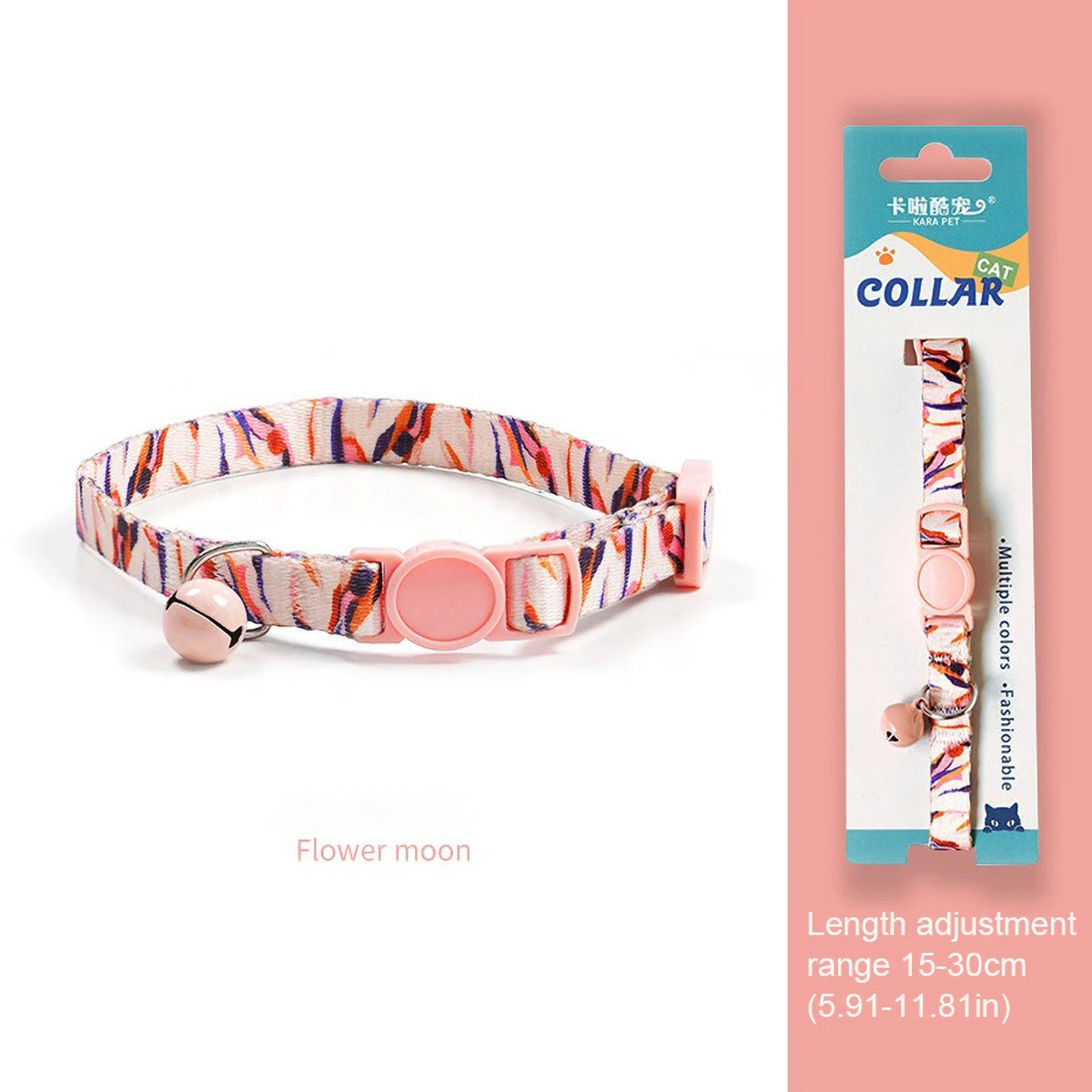 Cute Cat Weaving Necklace with Small Bell Design Anti-Suffocation Cat Collar Adjustable 15-30cm Comfortable Soft nylon material