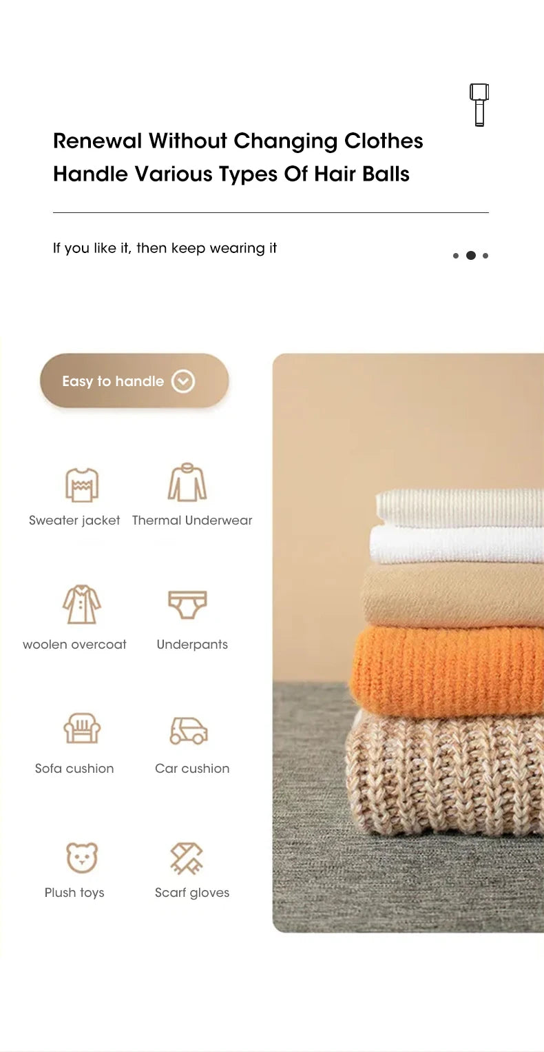 Lint Remover for Clothing Electric Portable Rechargeable Fabric Shaver