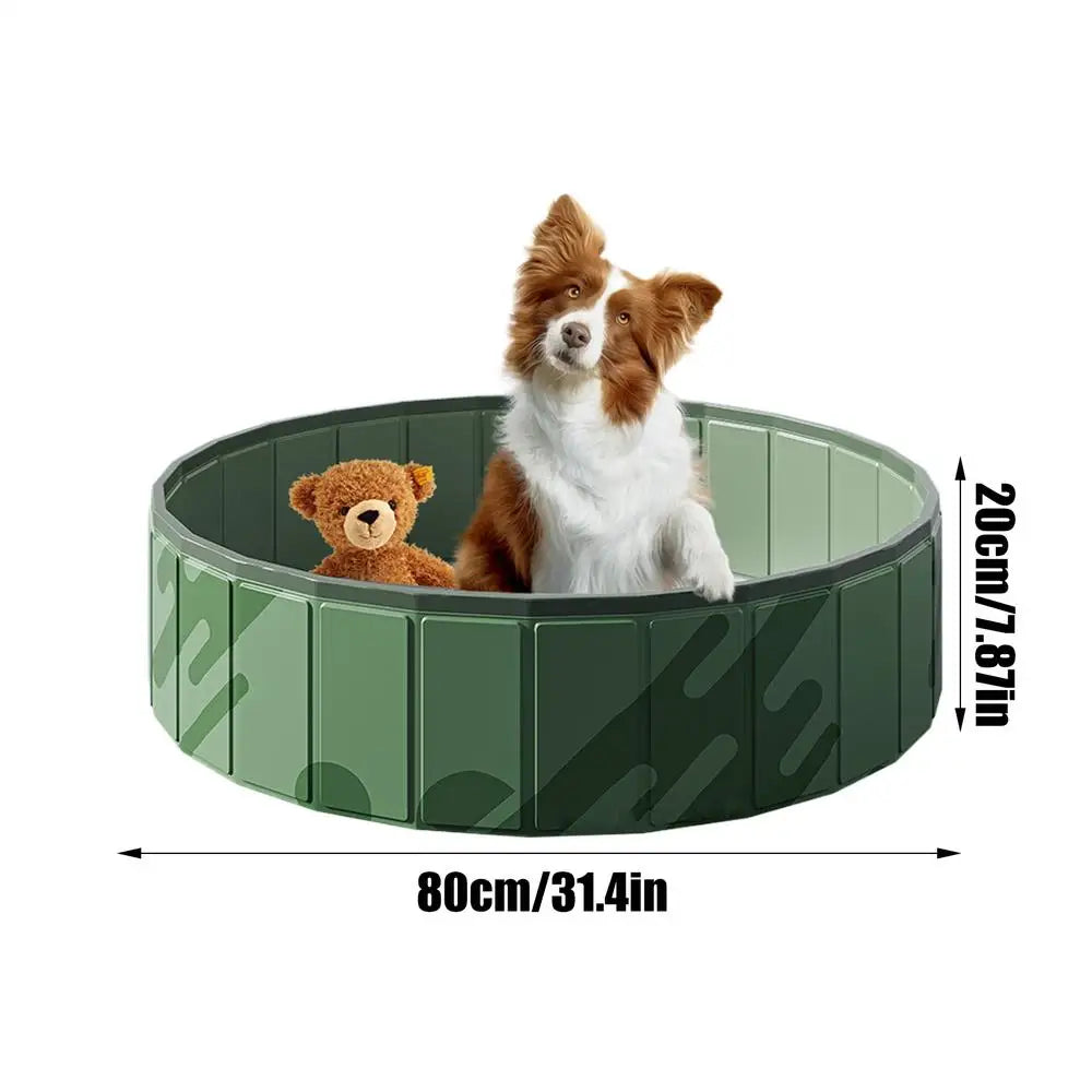 Foldable Dog Bath Swimming Pool Cat Bathing Tub Pool Toy Water Interactive Cat Toys Pet Indoor Outdoor Cleaning Water Basin