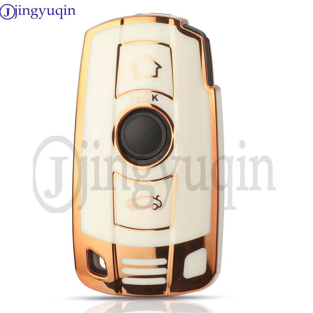 Jingyuqin TPU Car Key Case Cover For BMW Models 1 3 5 6 X1 X3 X5 Z4