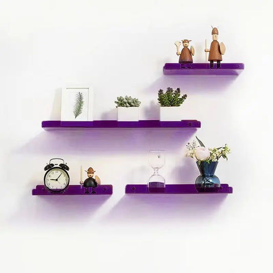 Colour Invisible Acrylic Floating Shelves Wall Mounted Bookshelf Storage Rack for Room and Bathroom