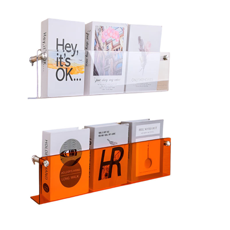 Acrylic Floating Bookshelf Wall Shelf in 10 Stylish Colors