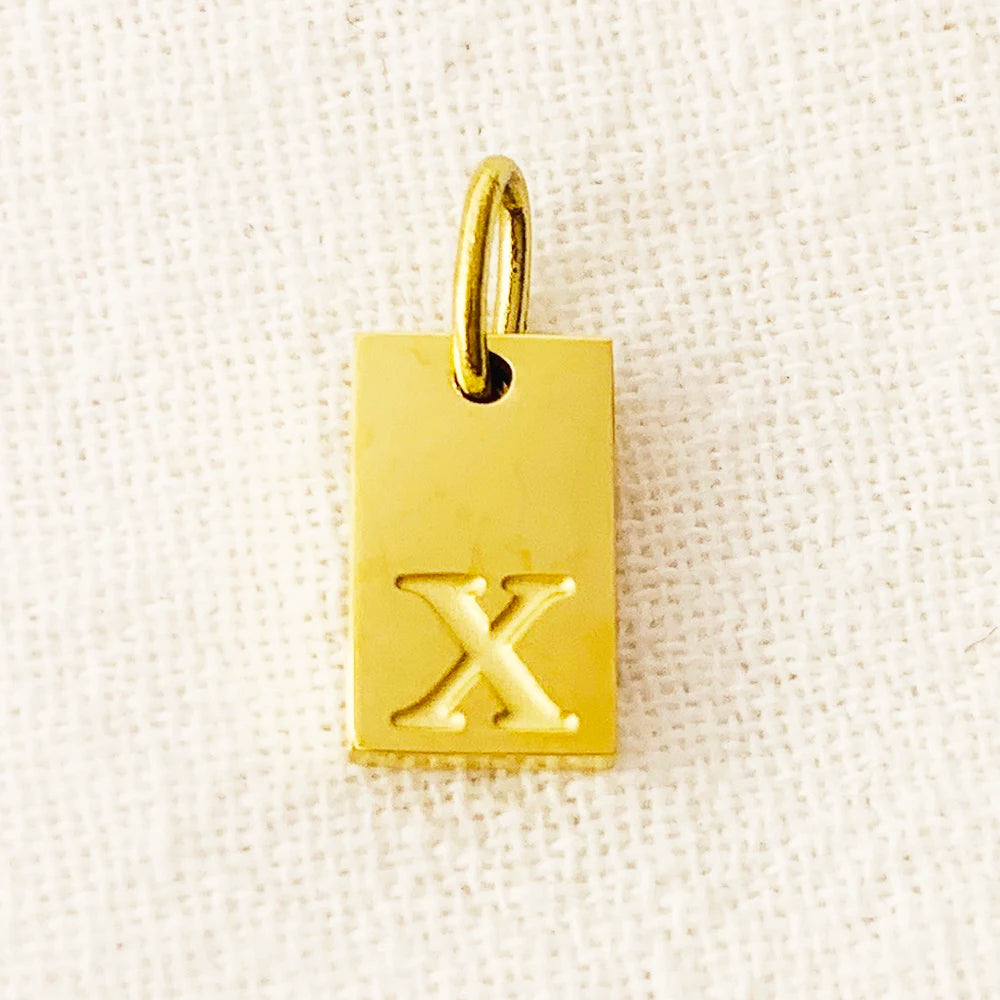 SUNIBI Alphabet Charm Pendant for Necklaces Stainless Steel Jewelry