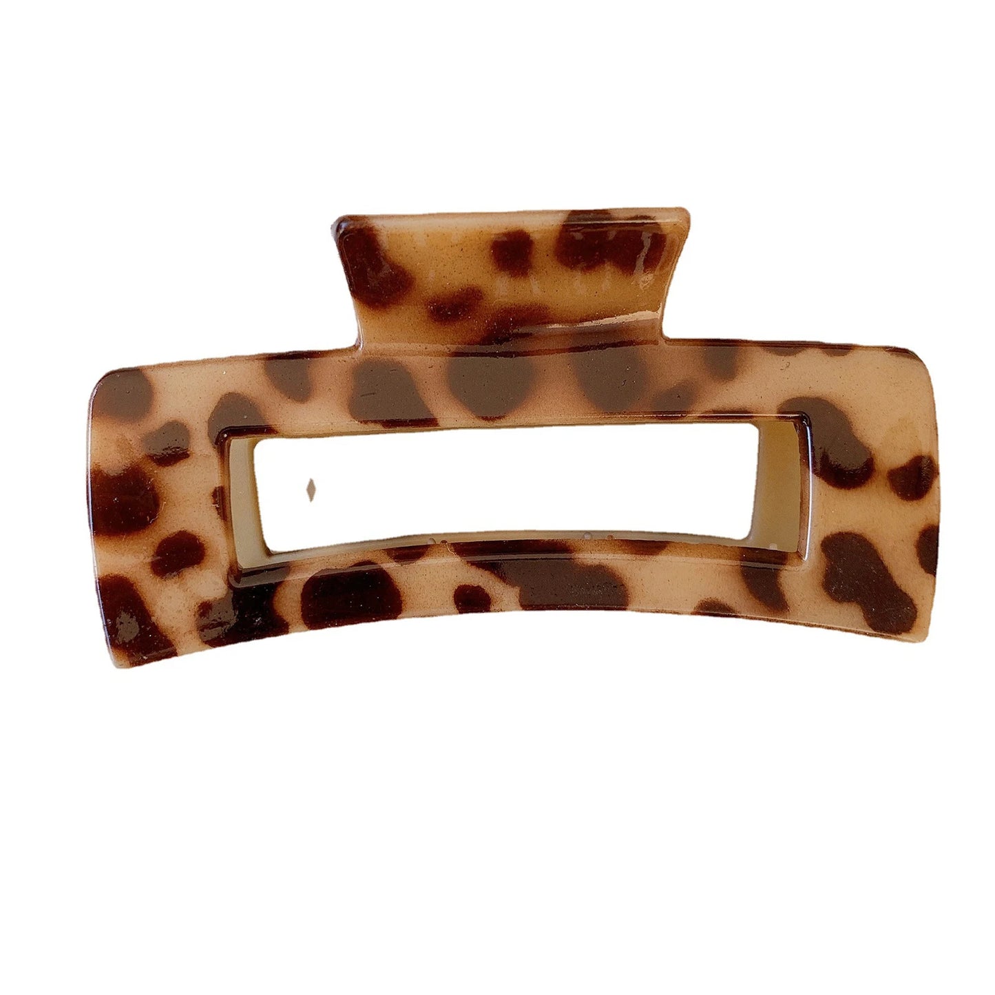 Elegant Leopard Print Resin Grab Clip 2024 New Large Hair Clip Hair Pins For Women Girl Hair Style Make Hair Accessories