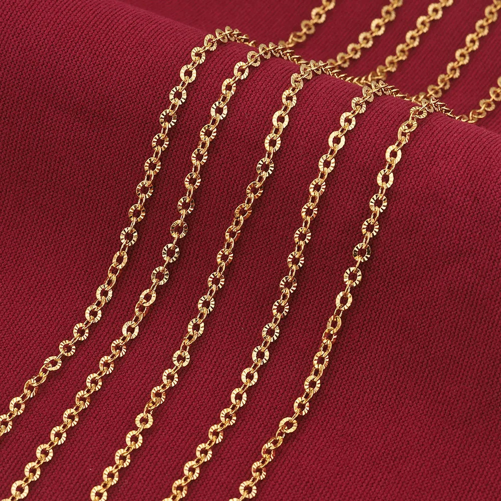 2m Lot Stainless Steel O Shape Oval Gold Chain for Jewelry