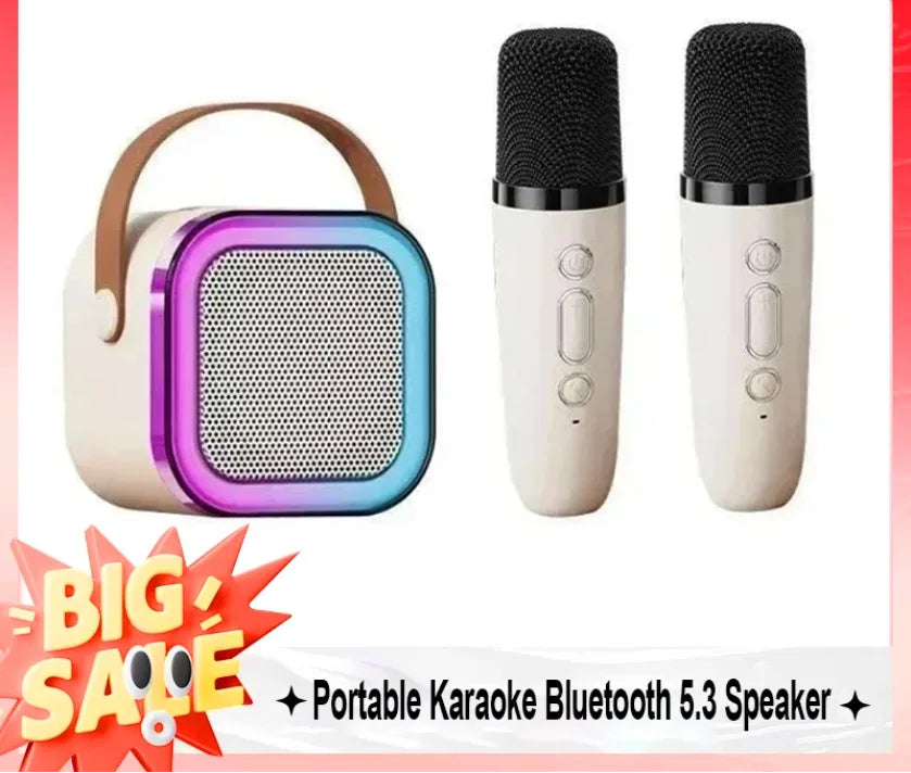 Portable Bluetooth 5.3 Karaoke Machine – Wireless PA Speaker System