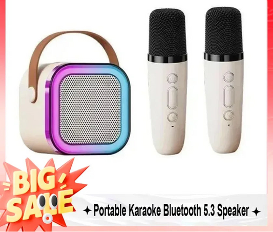 Portable Bluetooth 5.3 Karaoke Machine – Wireless PA Speaker System