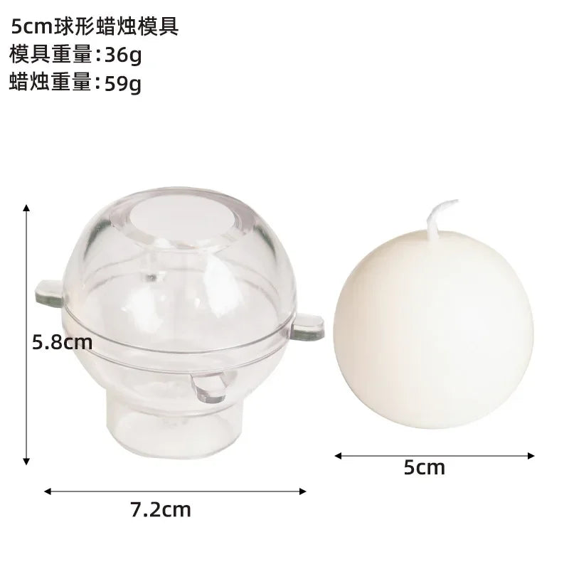 5-10cm Spherical Candle Mold Kit for DIY Aromatherapy Crafts