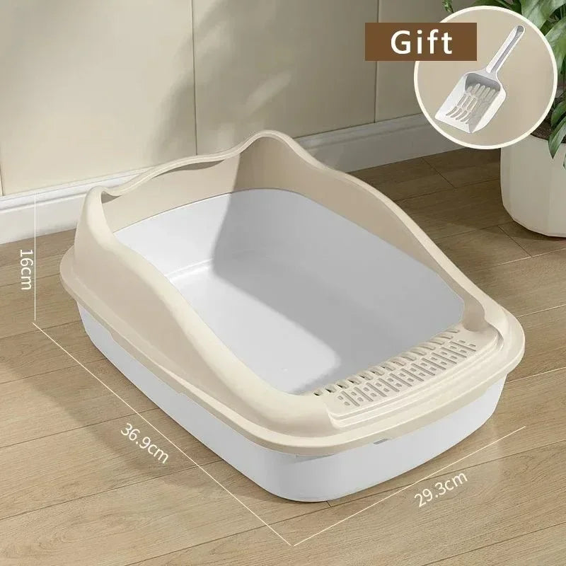 Cat Litter Box Small Size Pet Sandbox Anti-Splash Toilet