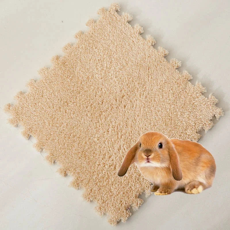 4/10Pcs Rabbit Guinea Pig Cage Liner Small Pet Items Anti Slip Bedding Mat Pee Pad for Hamsters Soft Warm Rabbit Sleep Mat Bed