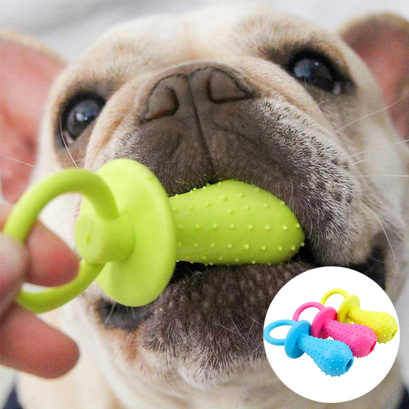 Pet Chew Toy Soft Rubber Bite-resistance Bone Shape Teeth Grinding Chewing Toys for Small Dogs Training Pet Supplies