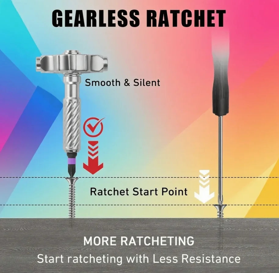 VMAN Precision 66/40in1 magnetic ratchet screwdriver set Detachable T - handle magneticizer Fix furniture, electronics & glasses