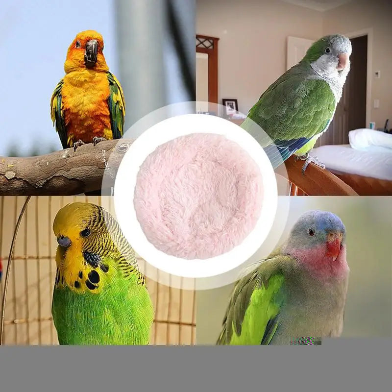 Bird Cotton Nest Coconut Shell Parrot Warm Nest Mat Bird Sleeping Tool with Thickened Edge for Pets Bird Budgie Parakeet