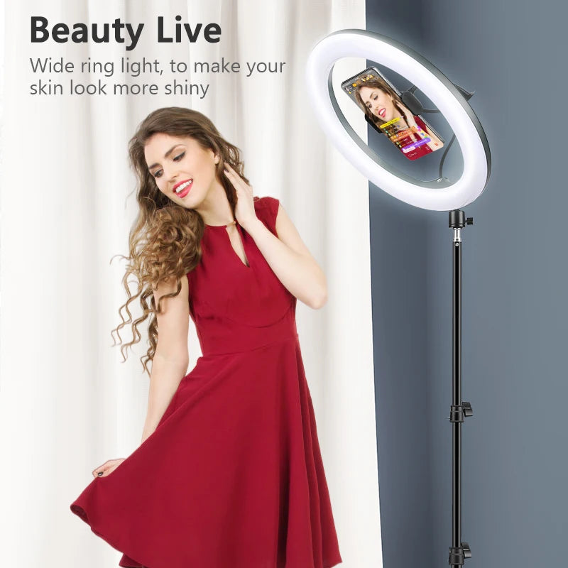 10inch Selfie Ring Light with Tripod for Video Recording