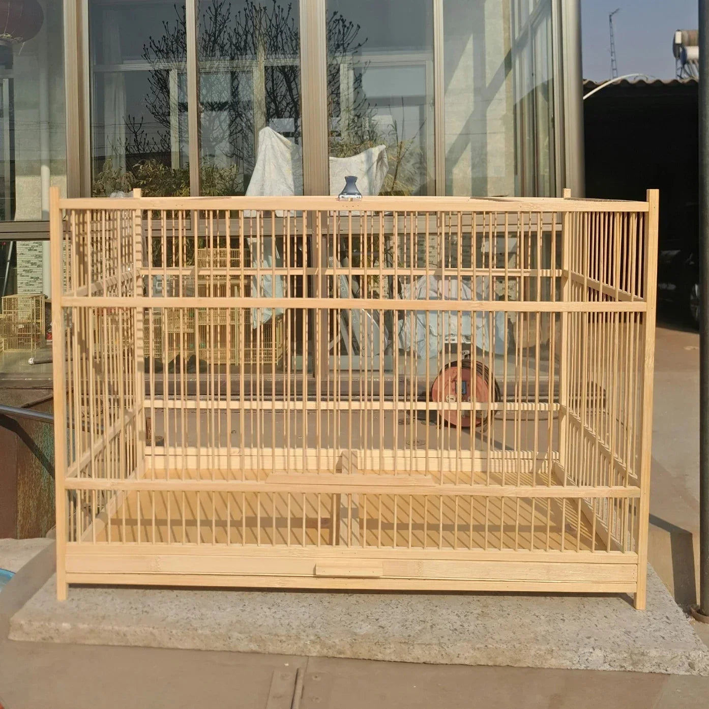 Super Large Bamboo Bird Cock Cage 50cm Handmade Breathable Bird Nest Traditional Chinese Folk Crafts Pet Product Bird House