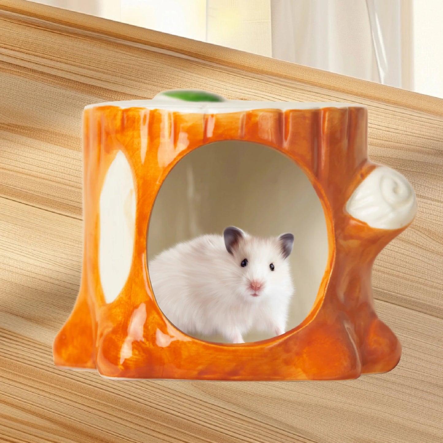 Ceramic Hamster House Indoor Hamster Hideout For Squirrels Hedgehog Chipmunk Summer Heat Dissipation Nest Cooling Hut Nest