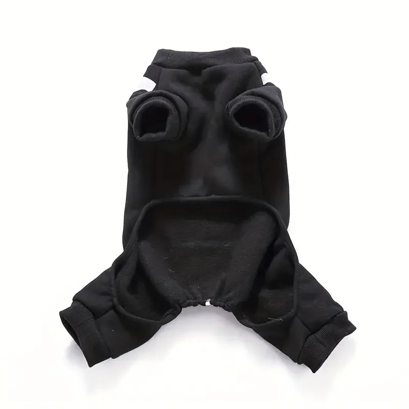 Striped Pet Sweater Outfit - Thick Warm Costume for Puppy Cat, Cozy Indoor & Winter Walking Gear