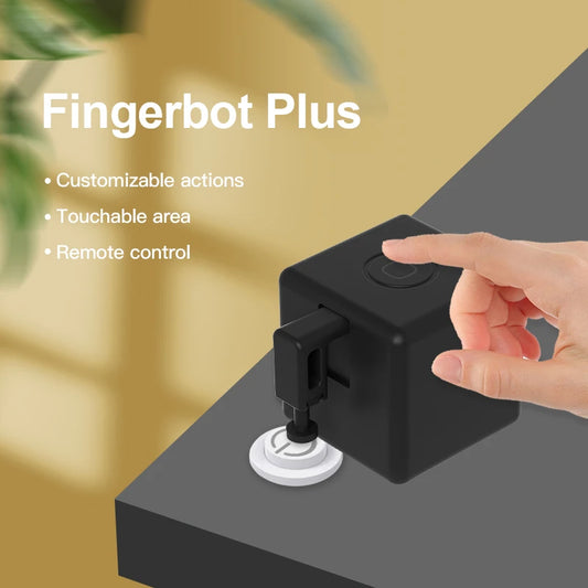 Interruptor inteligente Tuya Zigbee Fingerbot con control remoto para cortinas de garaje, botón pulsador, funciona con Alexa y Google Home, asistente de voz