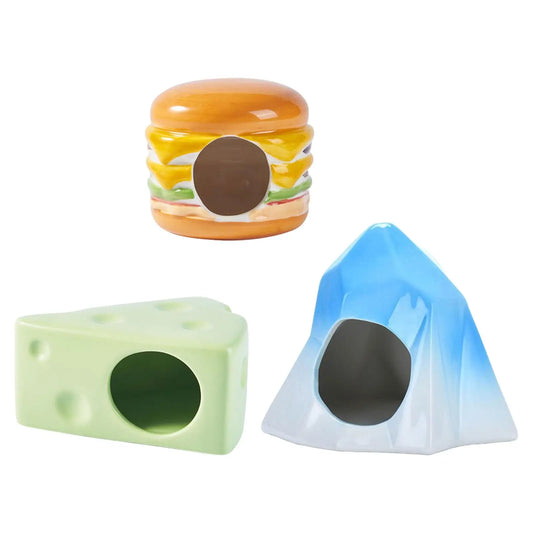 Ceramic Hamster House Creative Cage Accessory Cool Nest Hamster Hideout for Squirrels Small Chinchilla Gerbils Dwarf Hamster
