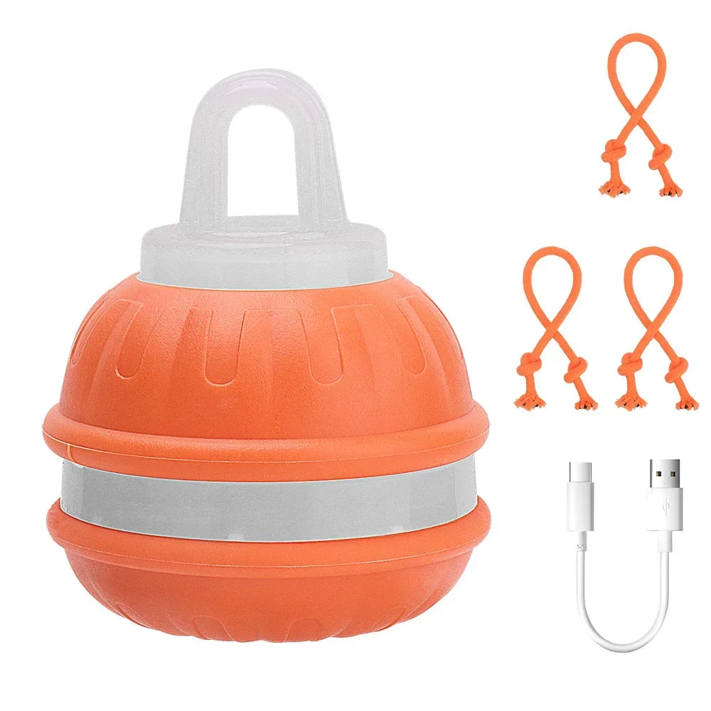 Cat Dog Interactive Ball Toy Automatic Rolling Ball Faux Tail Rechargeable Smart Pet Electric Toy Dog Cat Training Imitate Mouse