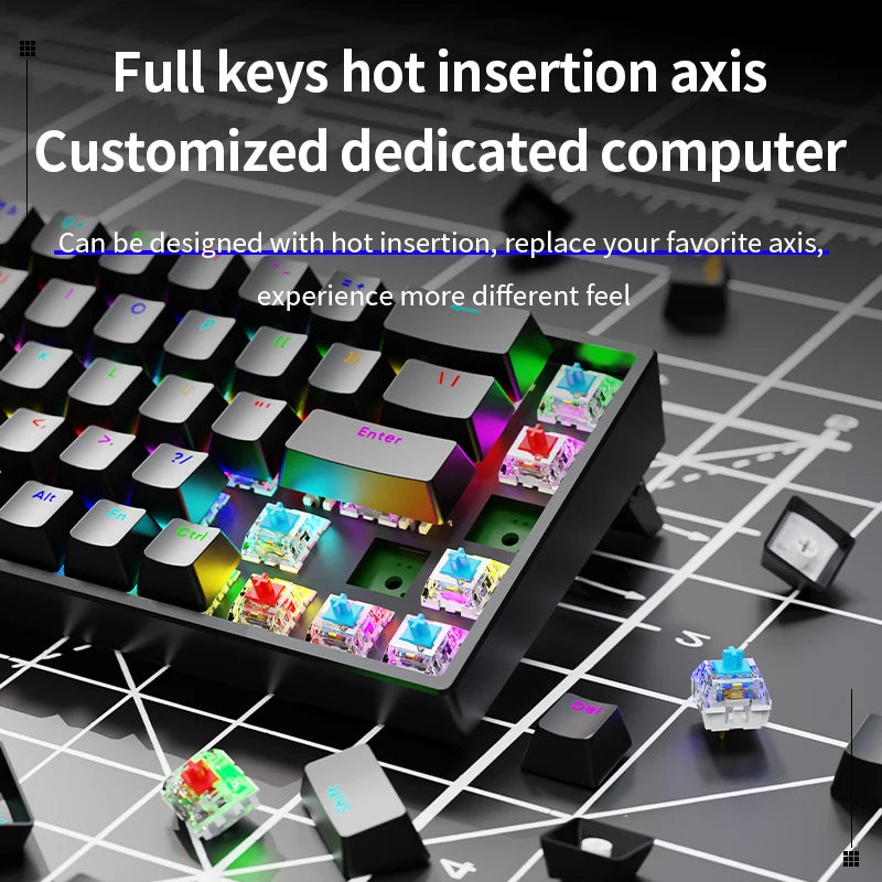SOREX AK68 Mechanical Keyboard 68 Keys Wired Hot Swap Custom Gasket Gaming Keyboard for PC and Laptop