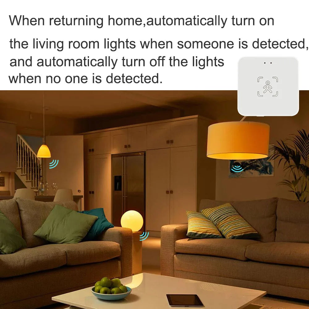 Sensor de presencia humana inteligente WiFi/Zigbee, detección de luminancia/distancia, automatización del hogar Tuya Smart Life, para Z2M Alexa, Google