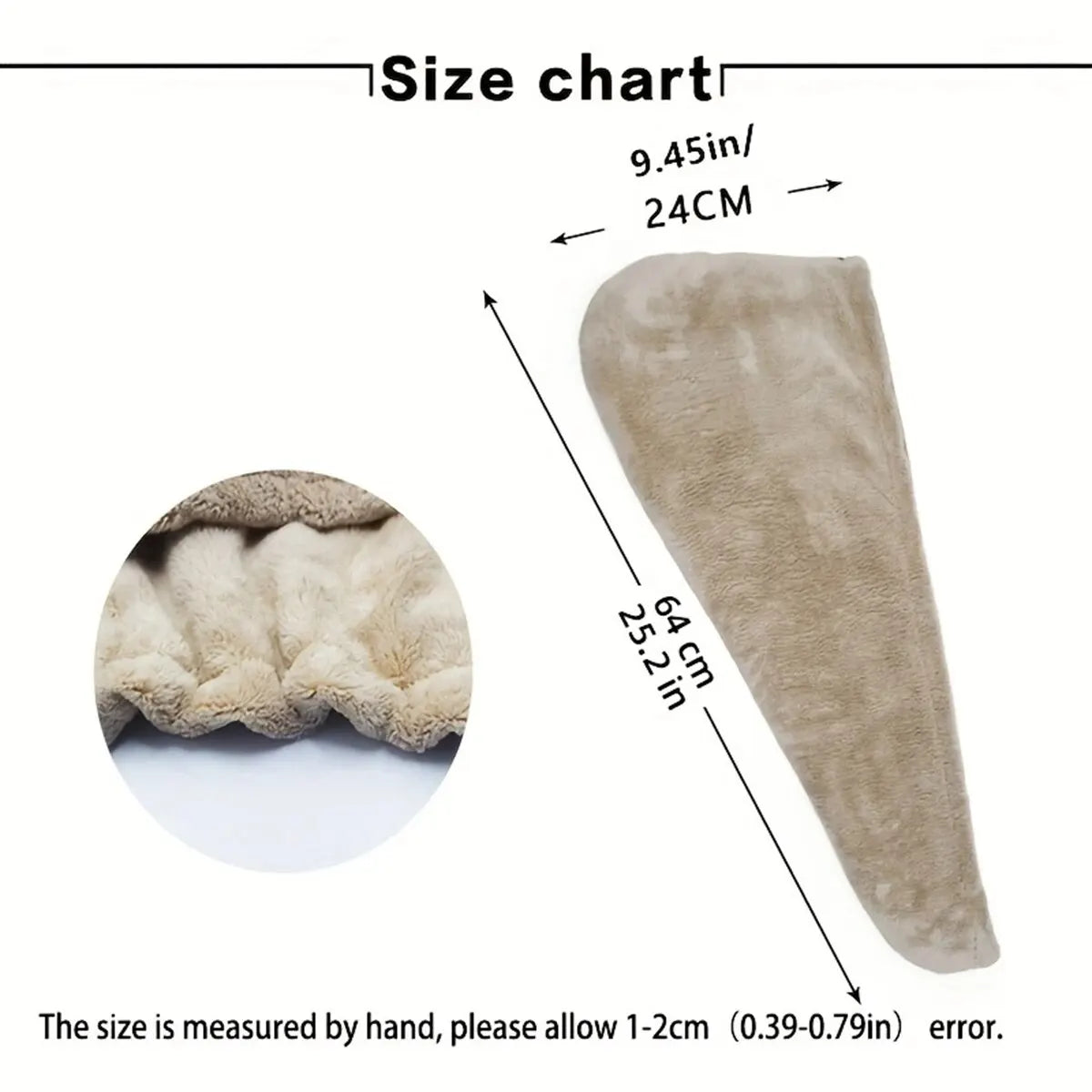 1pc Hair Drying Cap Super Absorbent Microfiber Towel Wrap