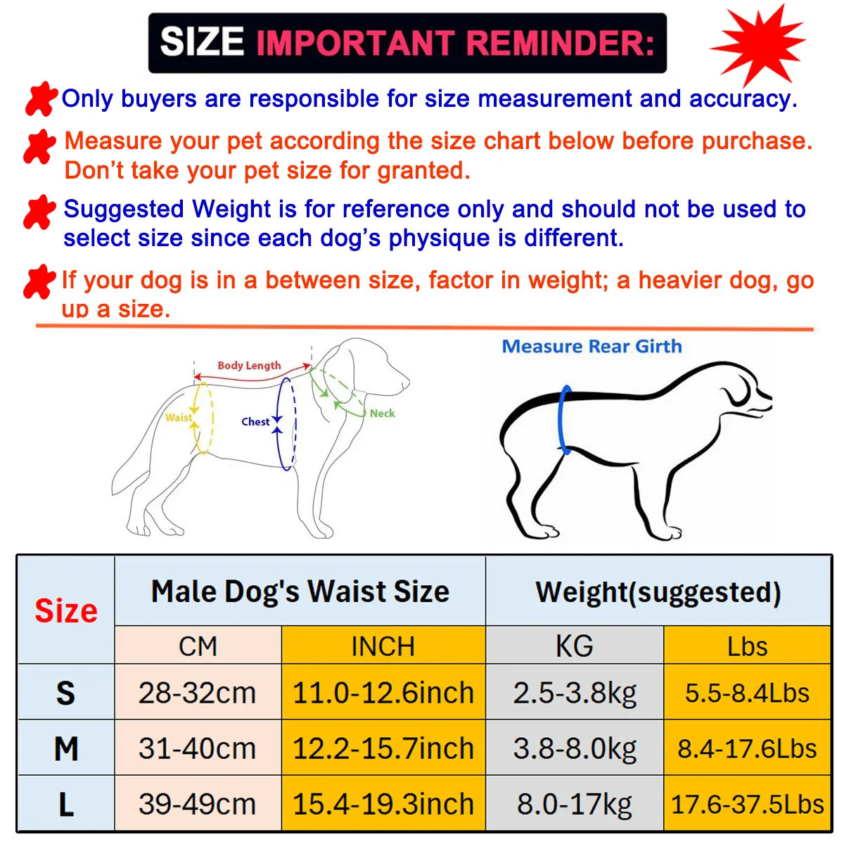 Washable Male Dog Diaper Cloth Underwear Pet Sanitary Panties for Puppy Reusable Nappy Belly Band Wrap Leak Proof Diapers