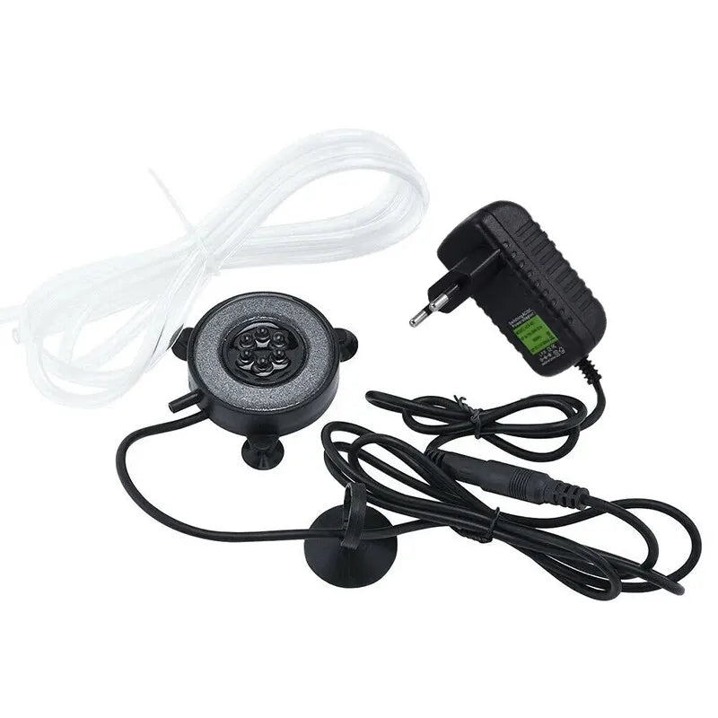 Submersible Underwater Fish Tank Light Color Changing LED Air Light Aquarium Air Bubble Lamp Making Oxygen for Fish Tank