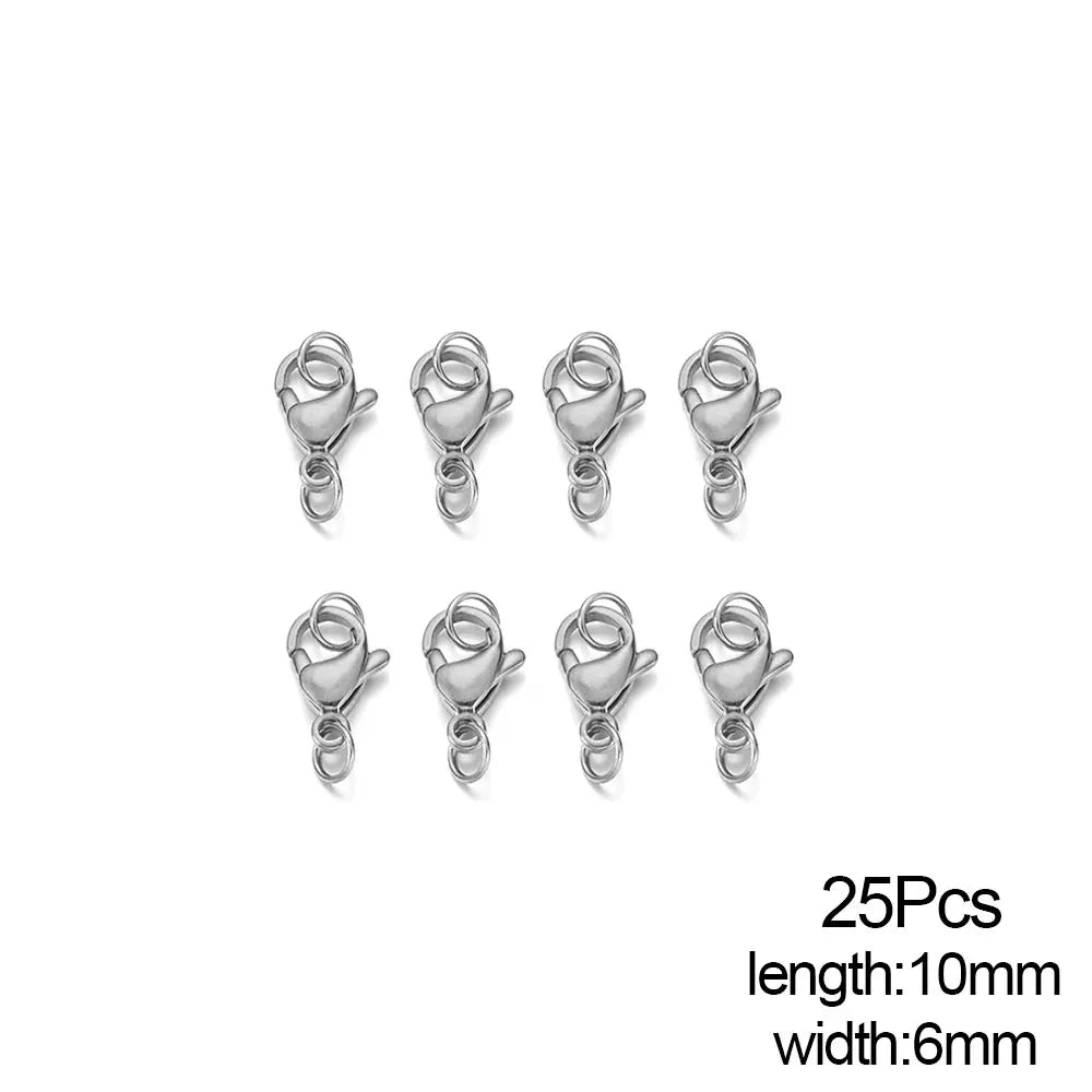 Stainless Steel Lobster Clasps Connector for DIY Jewelry Making
