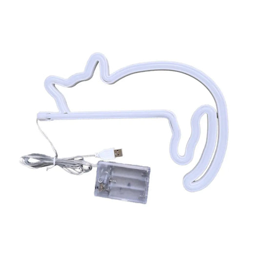 Cat Neon Sign for Wall Decor LED Light Up USB Pet Gift