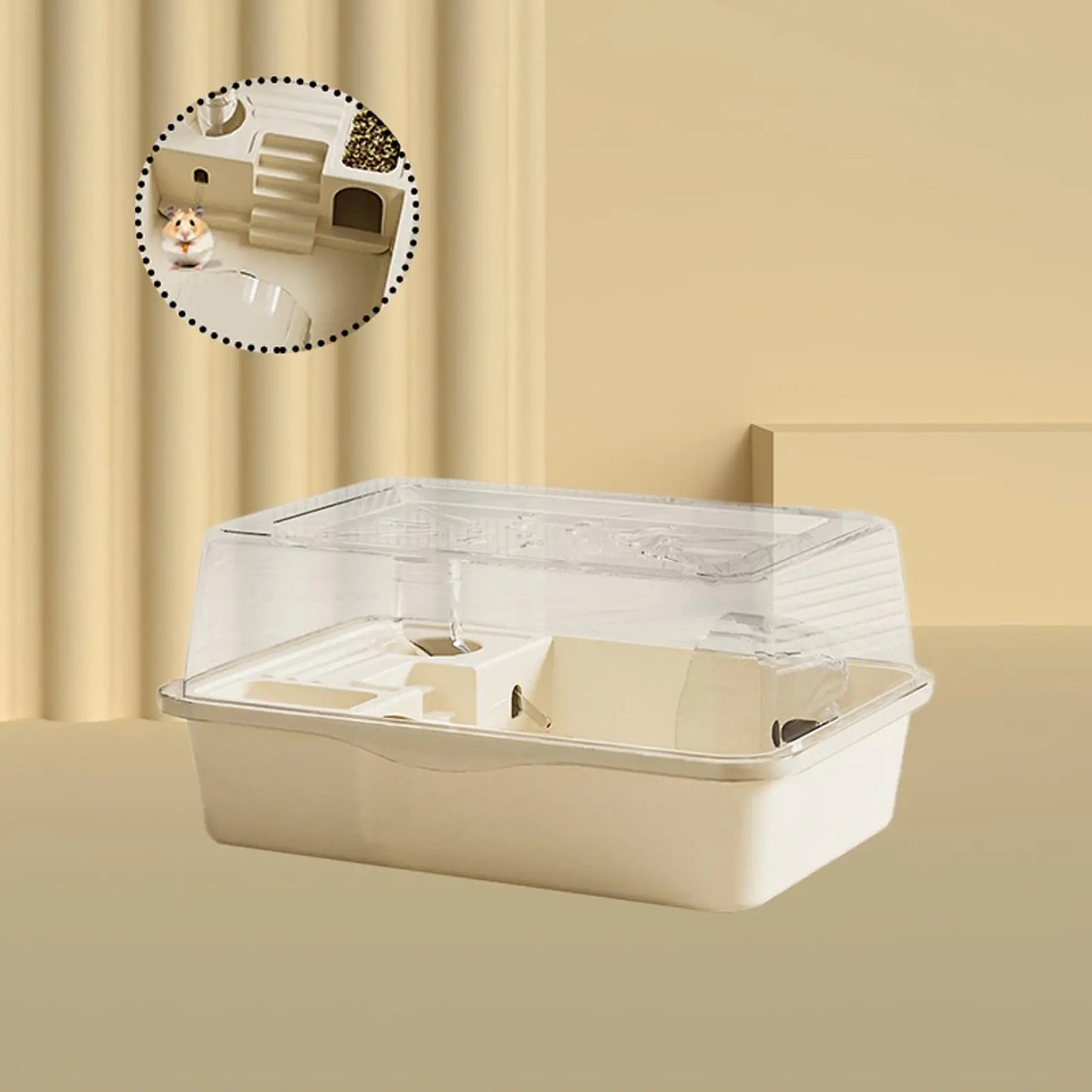 Hamster Cage Multifunction Ventilation Openable Top Guinea Pig Cage Easy Clean House for Rats Guinea Pigs Mice Bunny Hedgehog