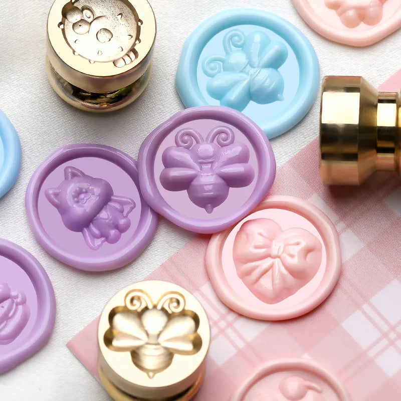 Mini Wax Seal Stamp Cute Animal Head for DIY Craft Invitations