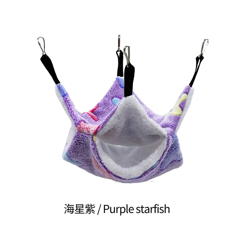 Hamster Hammock Rodent Hamster Bed Rats Accessories for Rat Hammock for Rats Hammock for Rodents Guinea Pig House CXW04