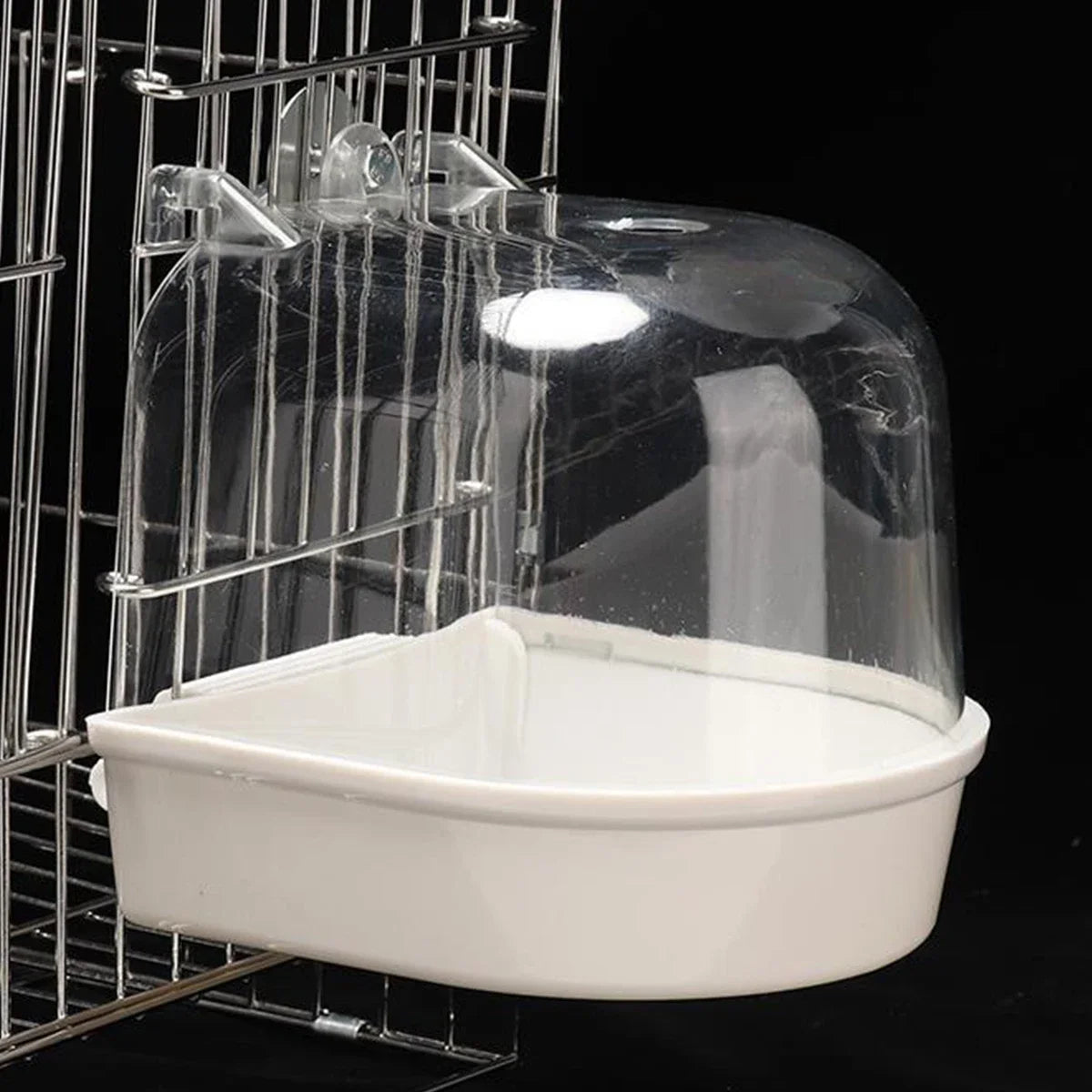 Hanging Bird Bath Box, Parakeet Shower Caged ,Parrot Bath Box Bird For Pet Brids For Canary, Budgerigar, Cockatiel,Parrots