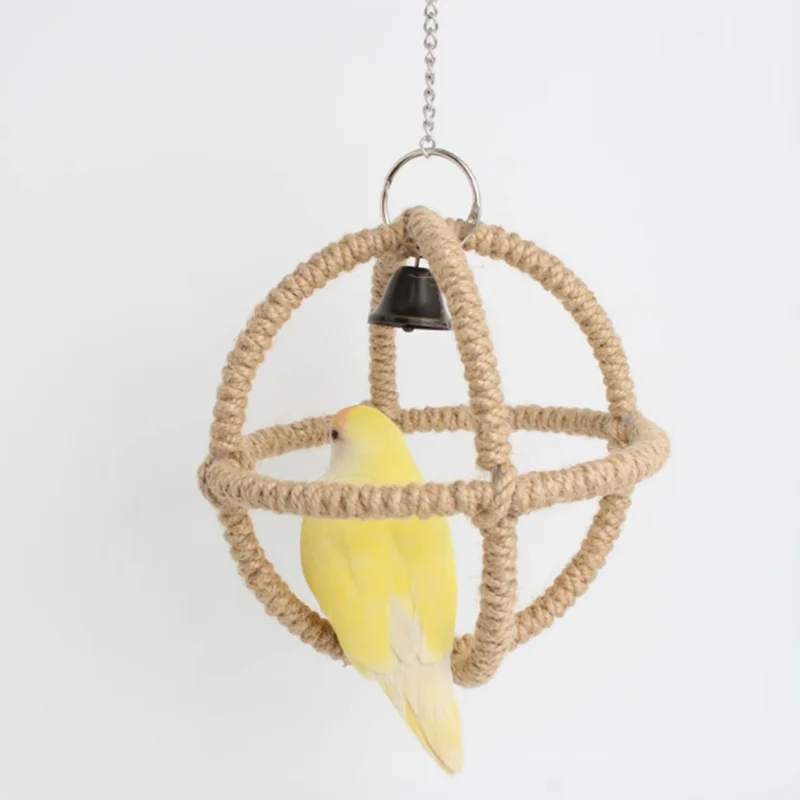 Parrot rope hanging ring swing Linglong ball toy birdcage supplies for ...