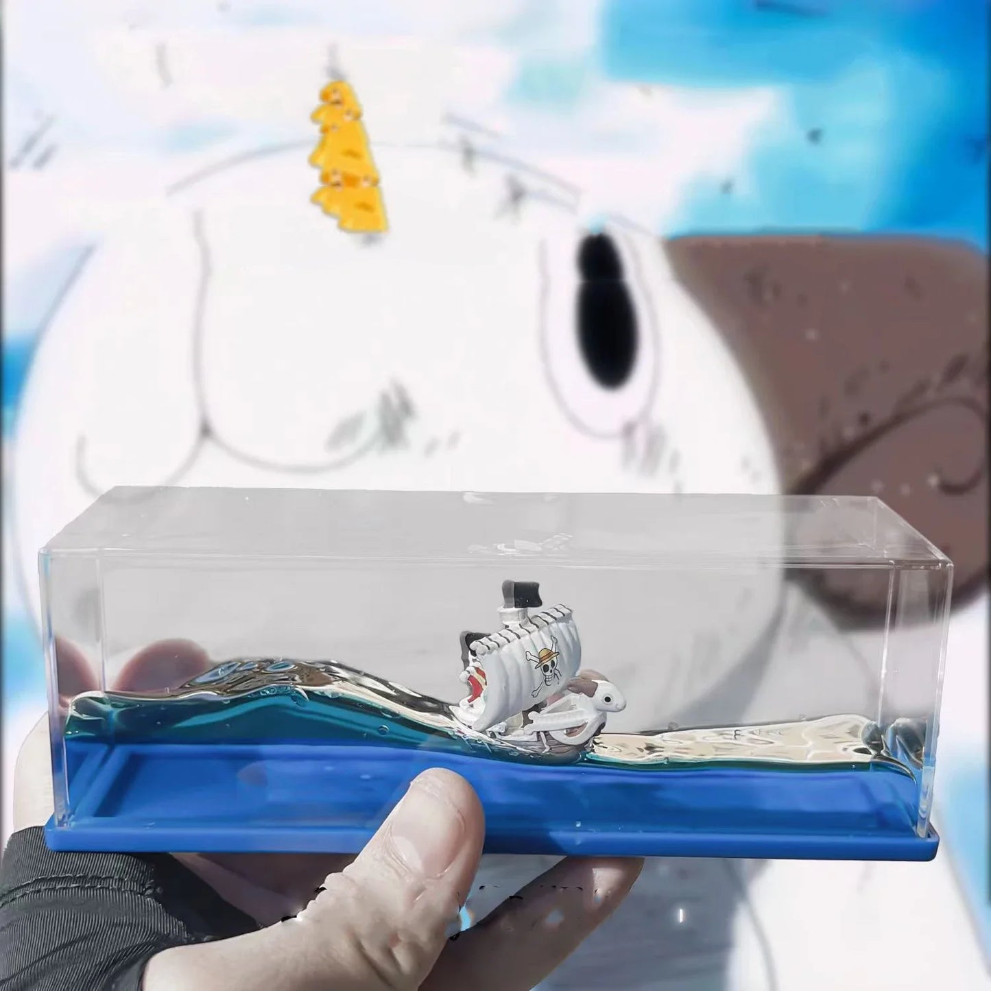 Going Merry Thousand Sunny Floating Ship Hourglass Drift Bottle Nautical Home Decor