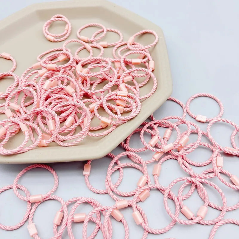 50/100 Pcs/Lot Baby Girls DIY Elastic Hairbands For Kids Hair Bands Handmade Hair Rope Ponytail Holder Accessories Wholesale