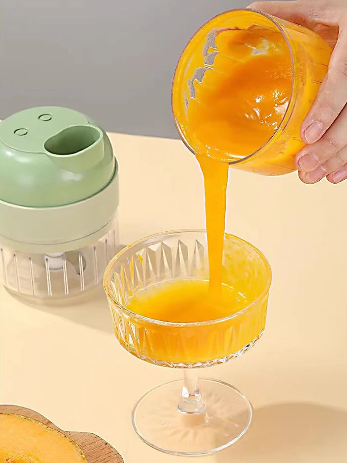 5 in 1 Electric Vegetable Cutter Set Portable Wireless Food Processor for Garlic Pepper Meat