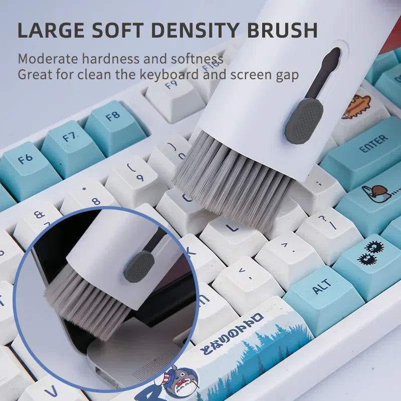 Keyboard Cleaning Kit 7-in-1 Laptops Cleaner with Keycap Puller, Multifunctional Keyboard Brush Cleaning Set for Airpods Phone