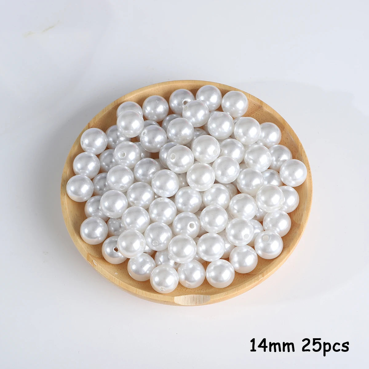 3-20mm 10-1000pcs Straight Hole ABS Imitation Pearl Beige White Bracelet Beads for DIY Jewelry Making