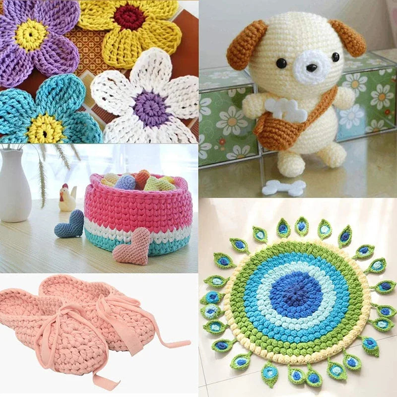 BUDDUR Crochet Knitting Needles Kit With Storage Bag And Blunt Needle Set