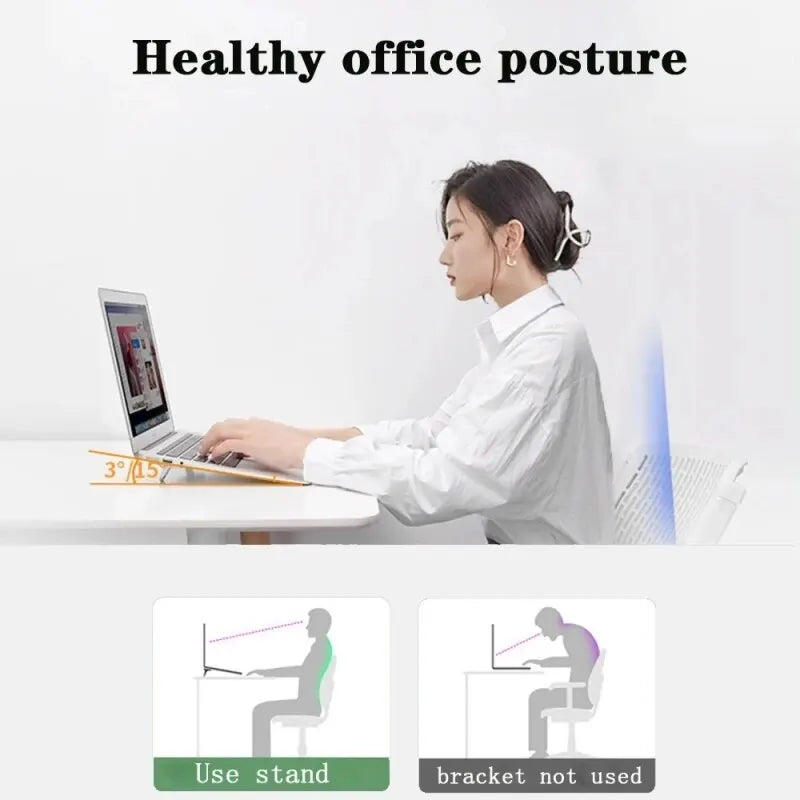 Laptop Stand For Computer Keyboard Holder Mini Portable Legs Laptop Stands For Macbook Huawei Xiaomi Notebook Aluminum Support