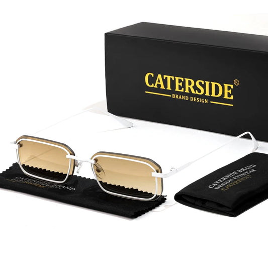CATERSIDE Retro Punk Sunglasses UV400 Small Frame Fashion Eyewear