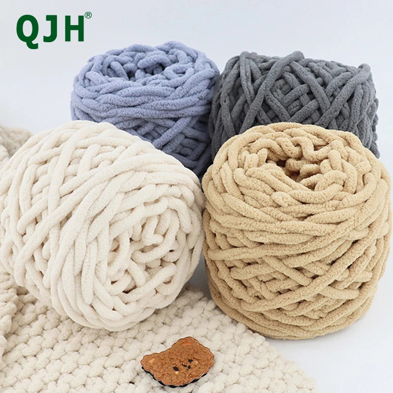 QJH Chunky Blanket Knitting Yarn for Cozy Throws and Pillows