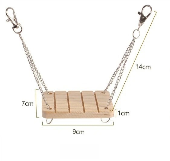 Natural Small Pet Chew Toys for Rabbit, Guinea Pig, Hamster Grass Balls Wood Hanging Toys, Teeth Grinding & Boredom Relief