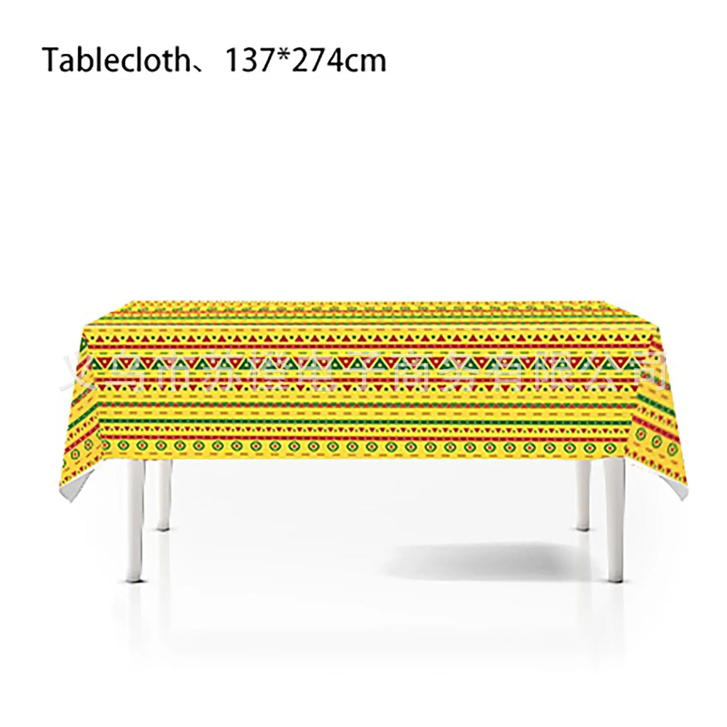Mexican Disposable Tablecloth - Colorful Stripes
