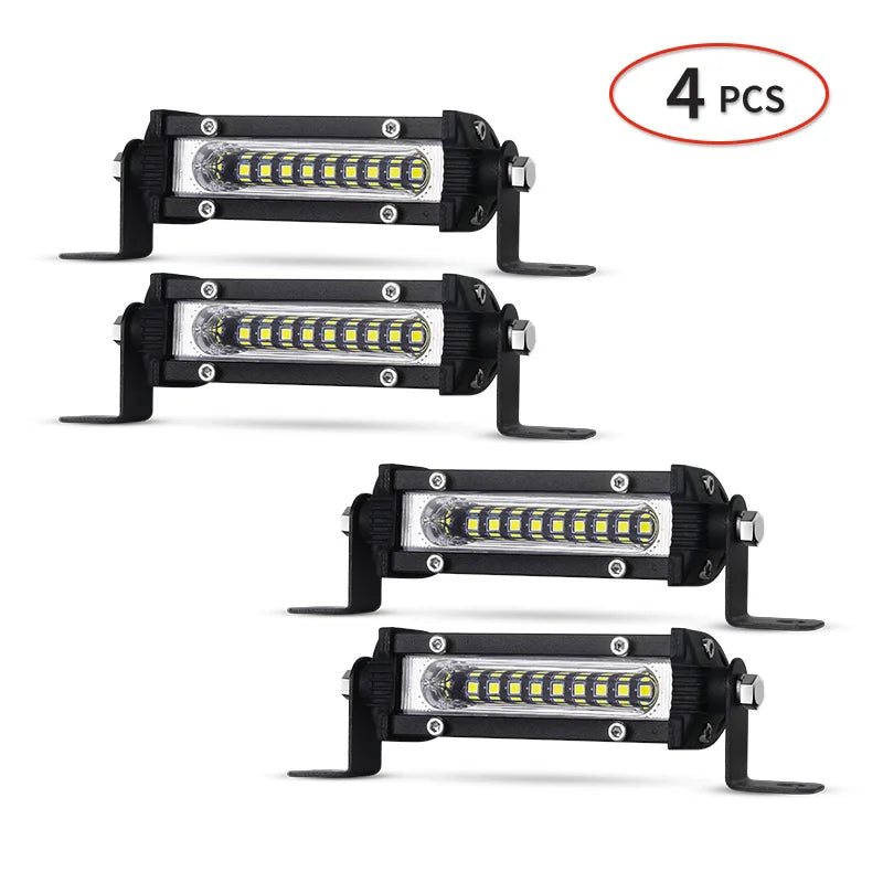 XINFOK 12V 24V LED Auto Offroad Spot Flood Combo Work Light for Truck Car SUV 4WD 4x4 Faros ATV Barra Headlights LED Light Bar