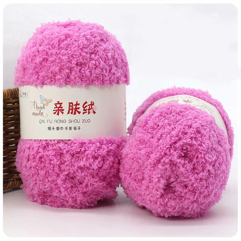 50g/Set Chenille Yarn Soft Coral Velvet for Knitting DIY