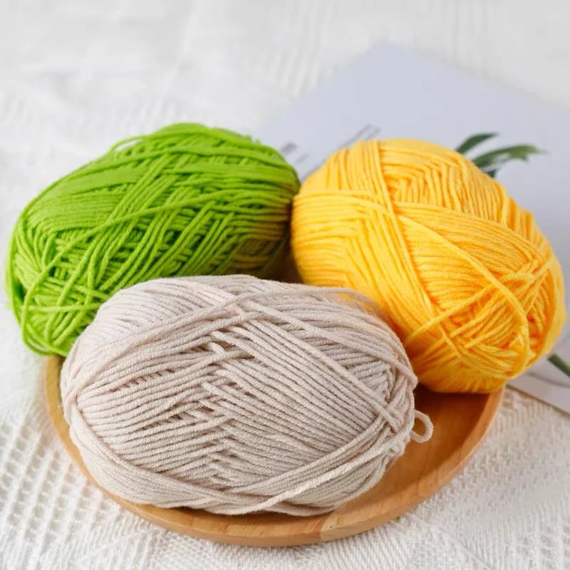 A1-1 50g Set Soft Milk Cotton Yarn for Knitting and Crochet